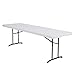 Lifetime 80733 Fold in Half Banquet Table, 8-Foot, White Granite