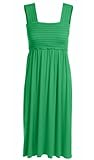 Milk Nursingwear Women's Smocked Sleeveless Sundress-L-Spring Green