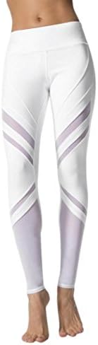 kaifongfu Sports Pants Women, High Waist Sports Pants Women Gym Yoga Running Fitness Leggings Pants Athletic Trouser(White) (S, White)