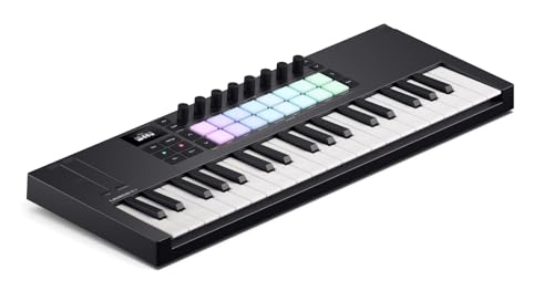 Launchkey Mini 37 [MK4] — Controller MIDI USB portatile a tastiera da 37 tasti mini, con integrazione per DAW. Modalità Accordo e Scala, drum pad, arpeggiatore. Software creativi inclusi