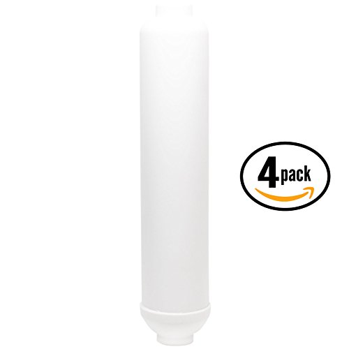 4-Pack Replacement for Compatible with PurePro HRO-200 Inline Filter Cartridge - Universal 10-inch Cartridge Compatible with PurePro 10" Light Commercial RO : HRO-200 - Denali Pure Brand