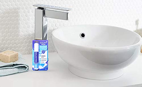 image for Sealant Pen Large White - 2 Pack Wide Tip - Silicone Caulk Whitener, M