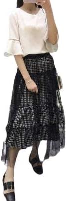 スカート ロング丈 マキシ丈スカート ギンガムチェック ボリュームスカート ボトムス ロング ロングスカート チェック柄 ギンガムチェック柄 シースルー レディース 並行輸入品 スカート 通販 Amazon