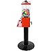 Mophorn Triple Head Gumball Candy Vending Machine with Stand Durable Metal Body Removable Canisters Capsule Bouncy Ball Gumball Vending Dispenser Machine Red