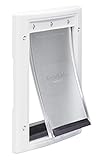 PetSafe Plastic Pet Door Small with Soft Tinted Flap, Paintable White Frame, for dogs under 15 lb