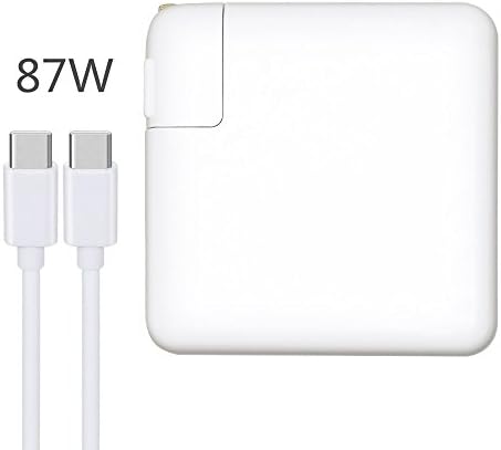 HOTON 87W USB C Power Adapter charger for Apple Macbook Pro 15 Inch Laptop, with USB-C to USB-C Cable