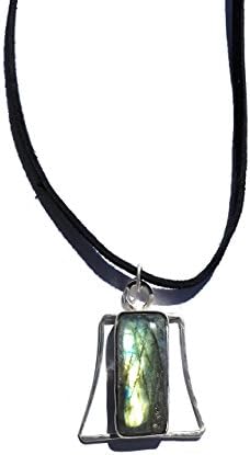 Labradorite Sterling Silver Pendant Necklace