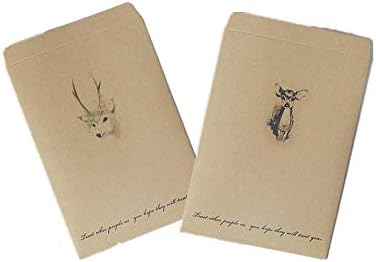 Fellibay Money Envelopes for Cash Gifts Christmas Deer Kraft Paper Envelopes 20 Pack (20)