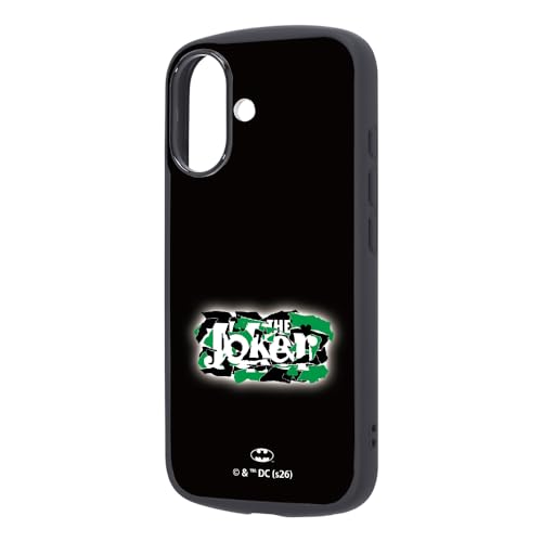 レイ・アウト iPhone 16 用 ケース バットマン ジョーカー ロゴ キャラクター Puffull 耐衝撃 バンパー ハイブリッド RC-WP46CMD2B/BM25