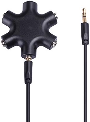 Earphone Splitter, TEDREN Headphone Audio Splitter Earphone Hub Adapter 3.5mm Audio Jack Cable for iphone 5 6 7 7plus 8 8plus ipad htc huawei samsung mp3 mp4 computer etc (Black)