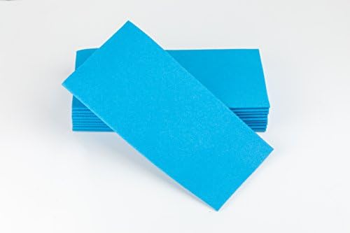 Simulinen Colored Disposable Dinner Napkins – Decorative, Linen-Feel, Elegant & Cloth-Like – Aqua Blue - Absorbent & Durable - Weddings, Parties and Holidays! – Perfect Size: 16"x16" Box of 50