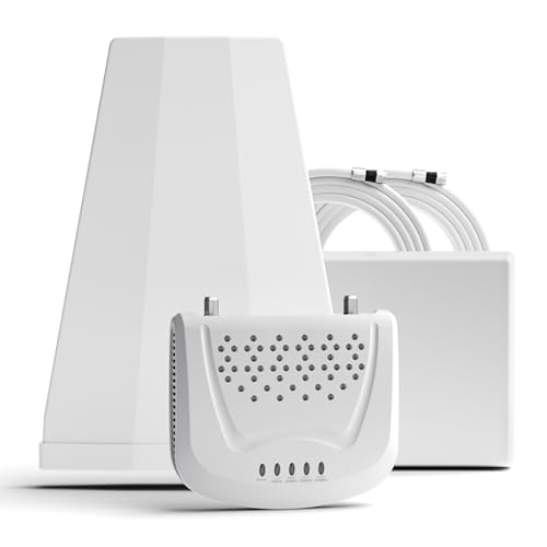 Amazboost Cell Phone Booster for Home Office, up to 4,000 sq ft, 4G/5G Cell Phone Signal Booster for All US Carriers - Verizon, AT&T, Sprint, T-Mobile, FCC Approved, Band 2/4/5/12/13/17/25