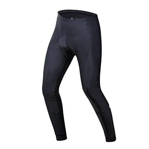 Spotti Men's Cycling Tights Pant Quick Dry Best for Bike Training and Sports(Waist 30-32" -Small, Black)
