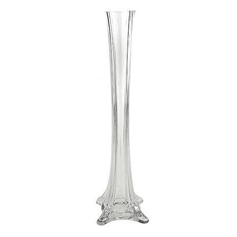 Buy Firefly Imports Tall Glass Eiffel Tower Vases Clear 24 Inch