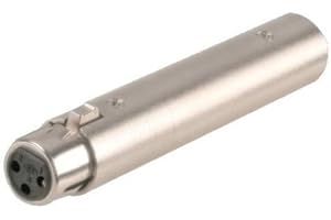 MCM 20dB Balanced XLR Attenuator - 4" Length - Silver