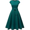 DRESSTELLS Mooie jurk voor dames, A-lijn, swing, cocktailjurk, vintage jurk, midilang