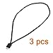 Bluecell 3 PCS Black Neck Strap /Lanyard for Plantronics Samsung Motorola Jabra JAWBONE Micro USB Bluetooth Headsets