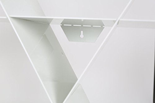 Floating hexagon shelves, wall shelves, white standing shelf or wall shelf, Metal Ruche shelving unit Size L