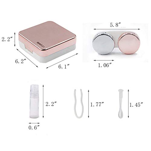 Yesbaby Portable Contact Lens Holder Mini Plastic Travel Box Storage Soaking Box Case Set (Color : Rose Red) - Thumbnail 5