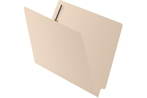 ECOM FOLDERS 14 pt Manila Folders, Full Cut 2-Ply End Tab, Letter Size, Fastener Pos #1 & #3 (Box of 50)