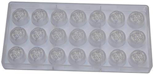 Polycarbonate Chocolate Mold by NuEmporia for Pralines, Truffles, Sweets, Candies, Bonbons. Rose Shape. Food Safe, BPA-Free Polycarbonate Plastic.