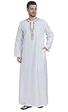 Morrocan Embroidered white Dishdasha