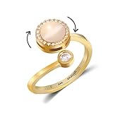 Gold anxiety ring for women, Fidget rings for