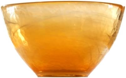 Arda Allure 6-Inch Individual Bowl, White/Amber, Set of 4