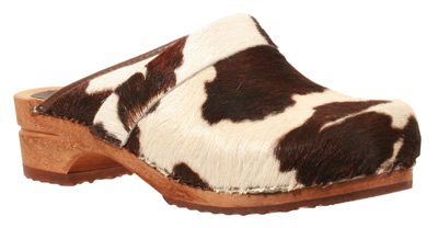 cow print clogs