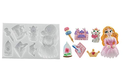 Silikomart | Silicone Mold, Princess Shape, White Color, Dimensions 156 x 76 x 24 mm