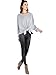 SweatyRocks Women's Oversized Knot Front Long Sleeve Sweatshirt Grey S