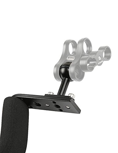 Minifocus Diving Photography Handle Tray Bracket Aluminum Alloy Single Handle Underwater Grip Mount Handheld Stabilizer Clamp Mount with Ball Adapter for Camera Housing