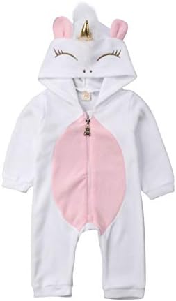 Newborn Infant Kids Boys Girls Cute Cartoon Shark Long Sleeve Zipper Hooded Romper Jumpsuit Top Outfits Clothes