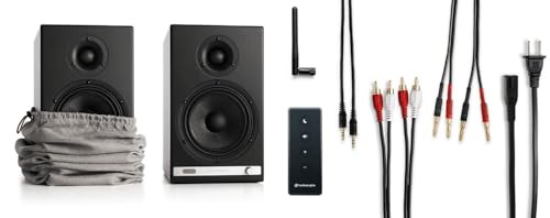 Audioengine HD6 Premium 24 Bit Bookshelf Speakers - Wireless 150W Bluetooth Speakers - Powerful Home Music System - Home Theater Systems, Studio Monitors