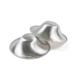 SILVERETTE The Original Silver Nursing Cups, Silverettes Metal Nipple Covers for Breastfeeding, Nursing Shield, 925…