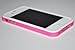White Hot Pink Open Back Bumper Case Cover for Apple Iphone 4 4s