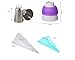 Russian Piping Tips Complete Set by Ufender 38pcs Set 12 Russian Piping Nozzles, 3 Couplers, 20 Strong Disposable Bags, 1 Reusable Silicone Bag and a Cleaning Brush Large Cake Decorating Frosting Tips