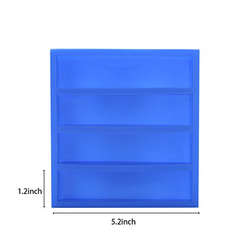 Silicone Ice Cube Tray with Easy Release Ice Cube Molds Collins Ice Tray, Large Ice Stick Cube for Cocktail Whiskey, Also Used for Butter Mold 2 Pack-Blue