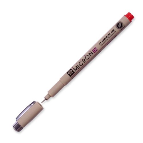 Sakura pigma micron pen 02 (.30mm) red