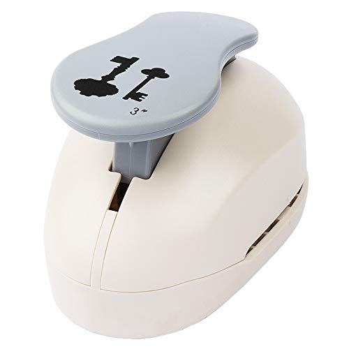 Large Lever Punch, Keys, Pattern Size: 6.5 cm x 4.8 cm, Jumbo Craft Punch for Scrapbooking, Paper Crafts