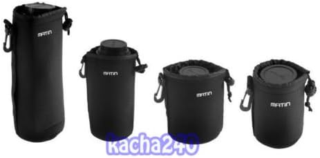 4 pcs Size XL L M S Matin Neoprene Soft Camera Lens Pouch Bag Case Waterproof US