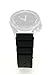 PerFit Flat Vent Diver Watch Band + Spring Bars, Premium PU Rubber and Stainless Steel Buckle, Seiko GL831 Z22F Style(18mm,20mm,22mm), Black