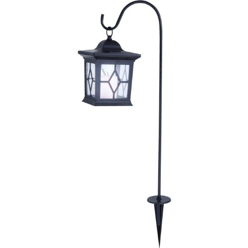 Solar Leuchte Garten Beleuchtung Laterne Metall Schwarz Leuchte Steck Lampe