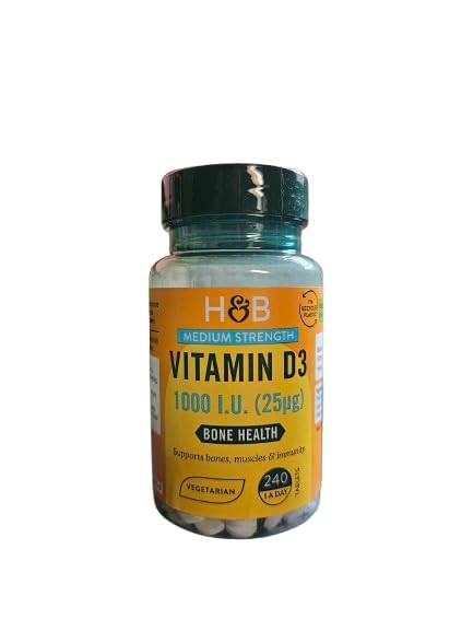 Holland & Barrett Vitamin D3 1000 I.U 25ug 240 Tablets