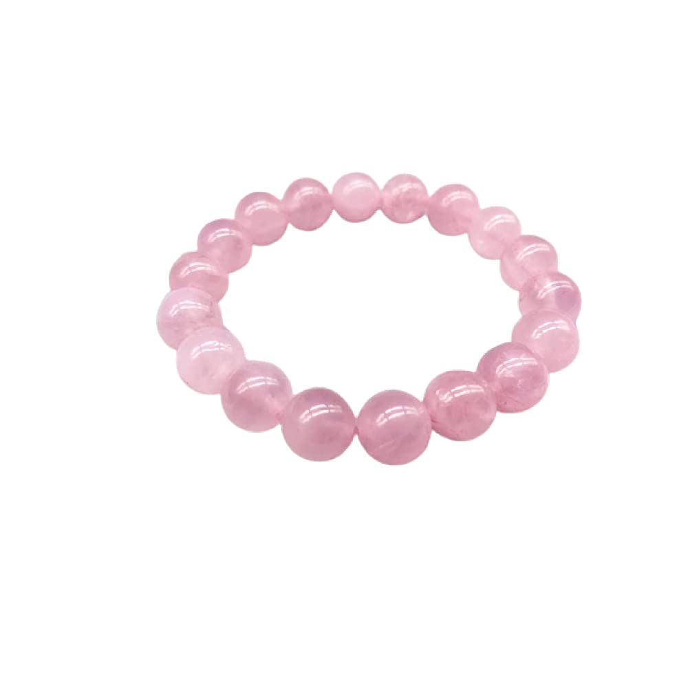 Vita Sharks Rose Quartz Bracelet Healing Energy for Love & Luck with Natural Gemstones, Reiki Charged Aura Protection to Enhance Psychic Ability & Clear Naegativity.