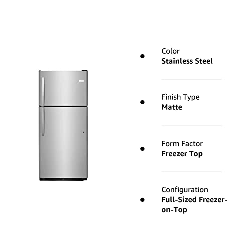 Frigidaire FFTR2021TS 30" Top Freezer Refrigerator with 20.4 cu. ft
