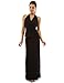 PattyBoutik Women's Halter Faux Wrap Blouson Maxi Dress