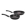 Tefal Aluminium Non-Stick 20cm & 28cm Frying Pan Twin Pack, Black
