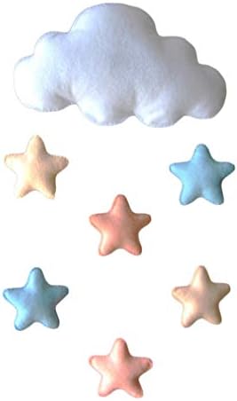 Kangcheng Ceiling Mobile Cloud Decorations Heart Baby Room Decor Kids Room Decoration Cloud Stars Hearts Wall Hanging Decoration Play Tent Decoration