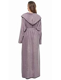 Arus - Albornoz de algodón turco con capucha larga para mujer